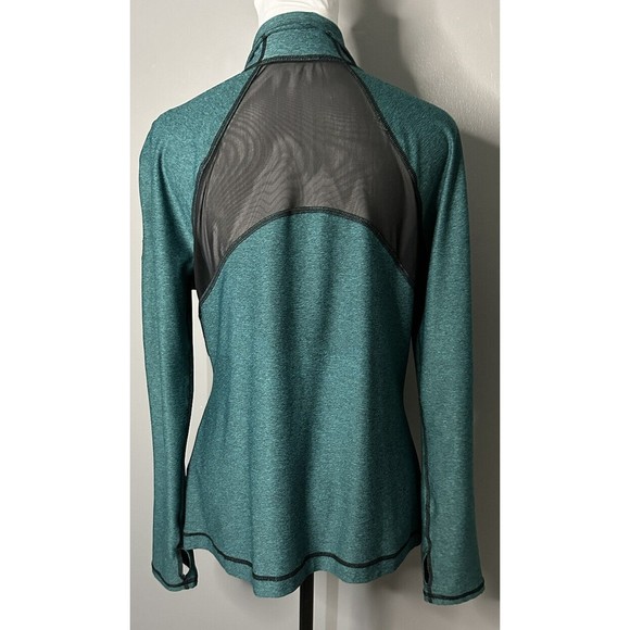 BYZELLA Women’s Large Full Zip sports jacket Green Activewear Workout Coat EUC - Picture 3 of 7